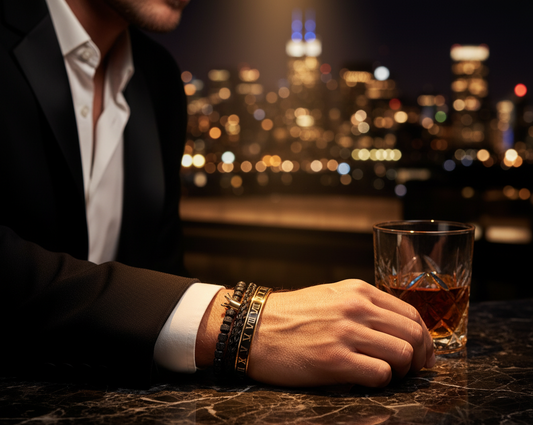 ROYAL JEWEL BRACELET SET- BLACK GOLD