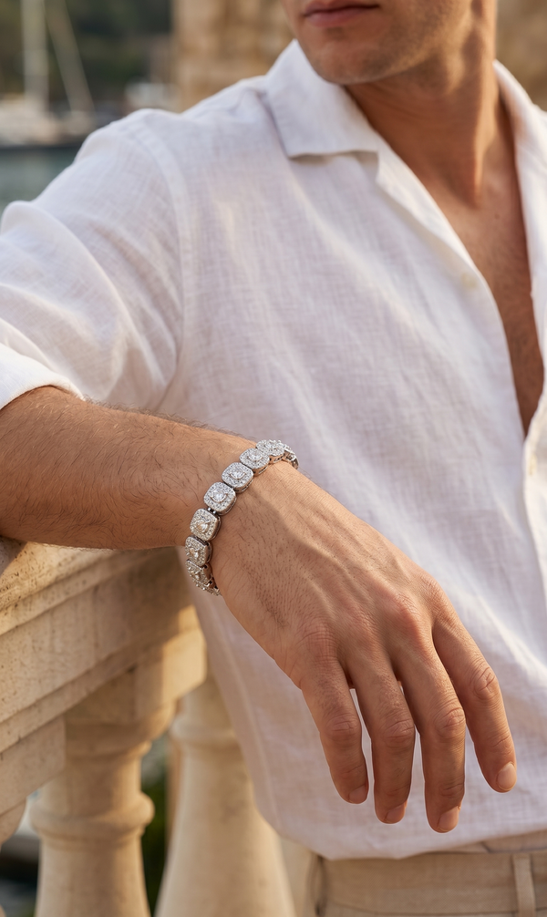 CALIXTE BRACELET SILVER — The stones