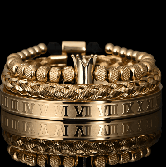 ROYAL JEWEL BRACELET SET- BLACK GOLD Bracelet - The Flaire