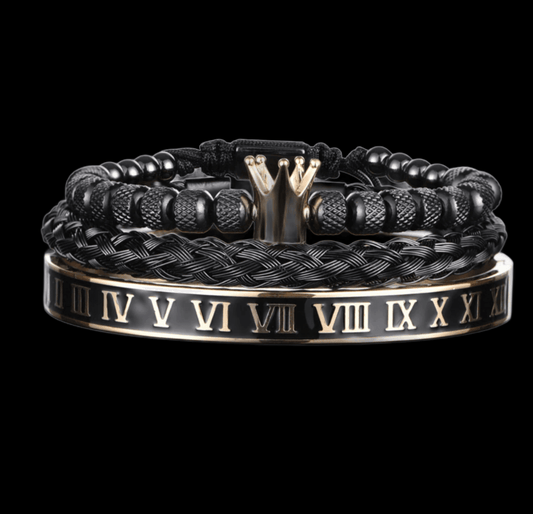 ROYAL JEWEL BRACELET SET- BLACK GOLD Bracelet - The Flaire