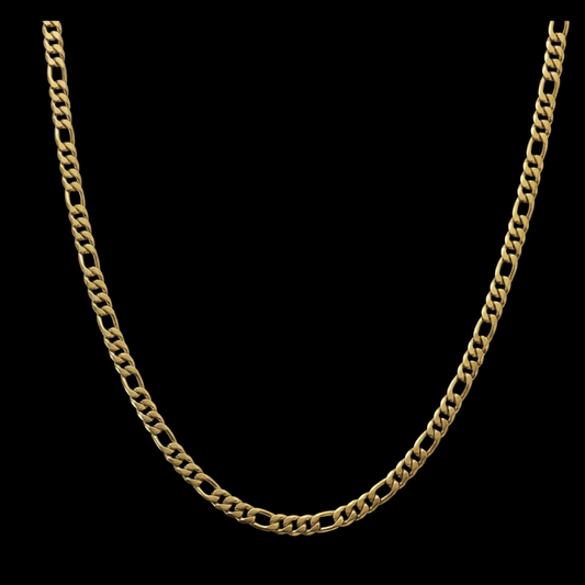 18K gold-plated Figaro chain by The Flaire