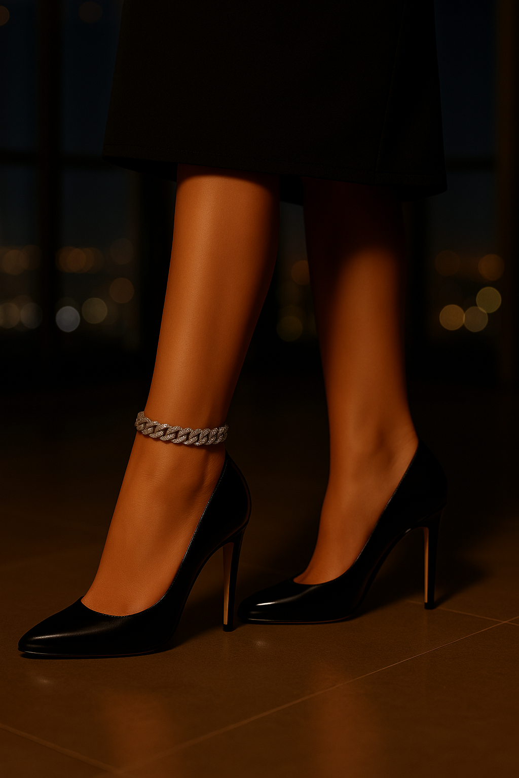 DIANA ANKLET-SILVER