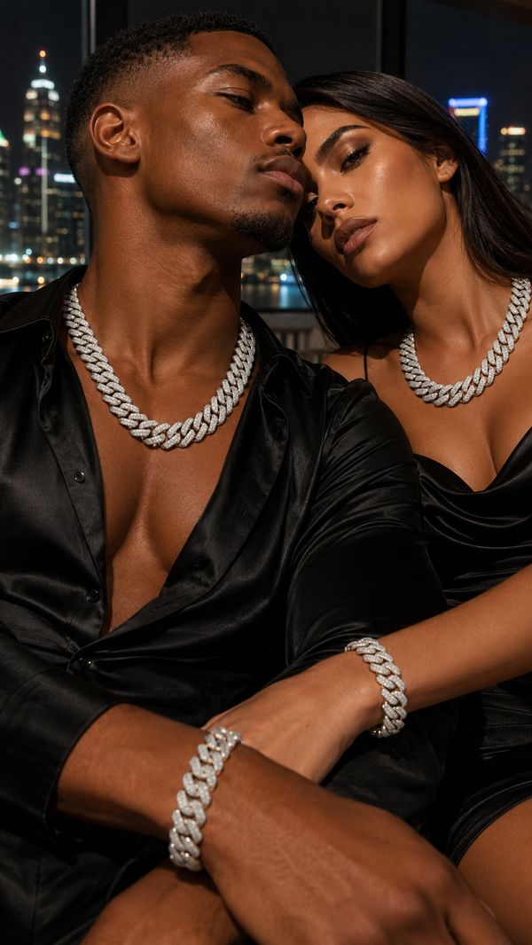 LUCIANO SET SILVER — On skin