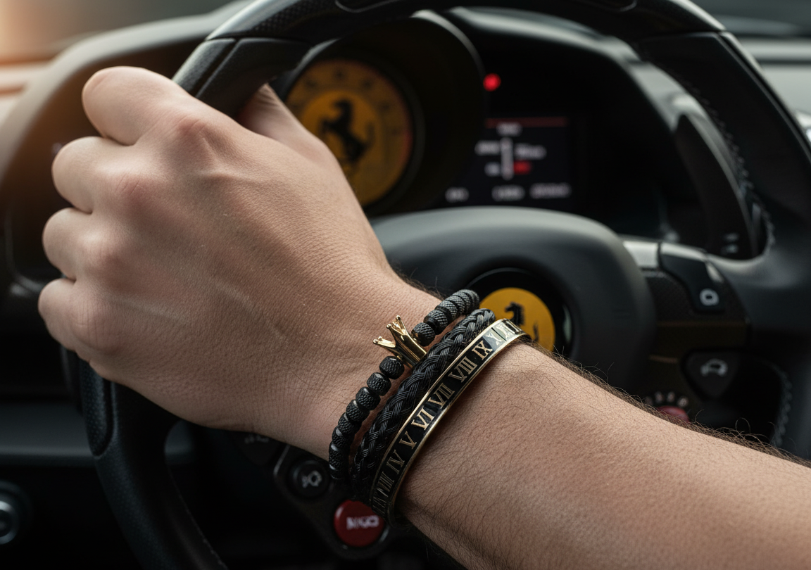 ROYAL JEWEL BRACELET SET- BLACK GOLD