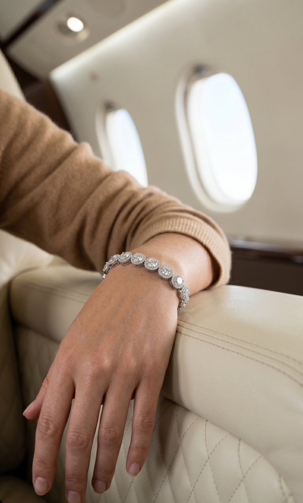 RILEY BRACELET SILVER — The dimensions