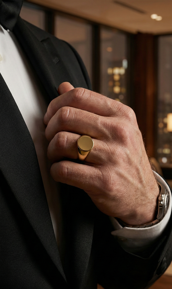 JULIO RING GOLD — On skin