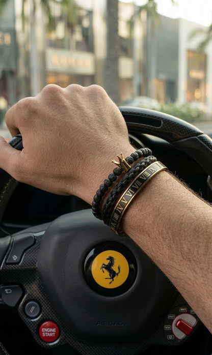 ROYAL JEWEL BRACELET SET- BLACK GOLD