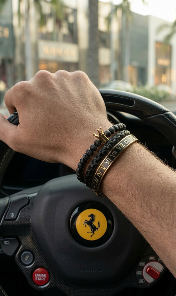 ROYAL JEWEL BRACELET SET BLACK GOLD — Everyday