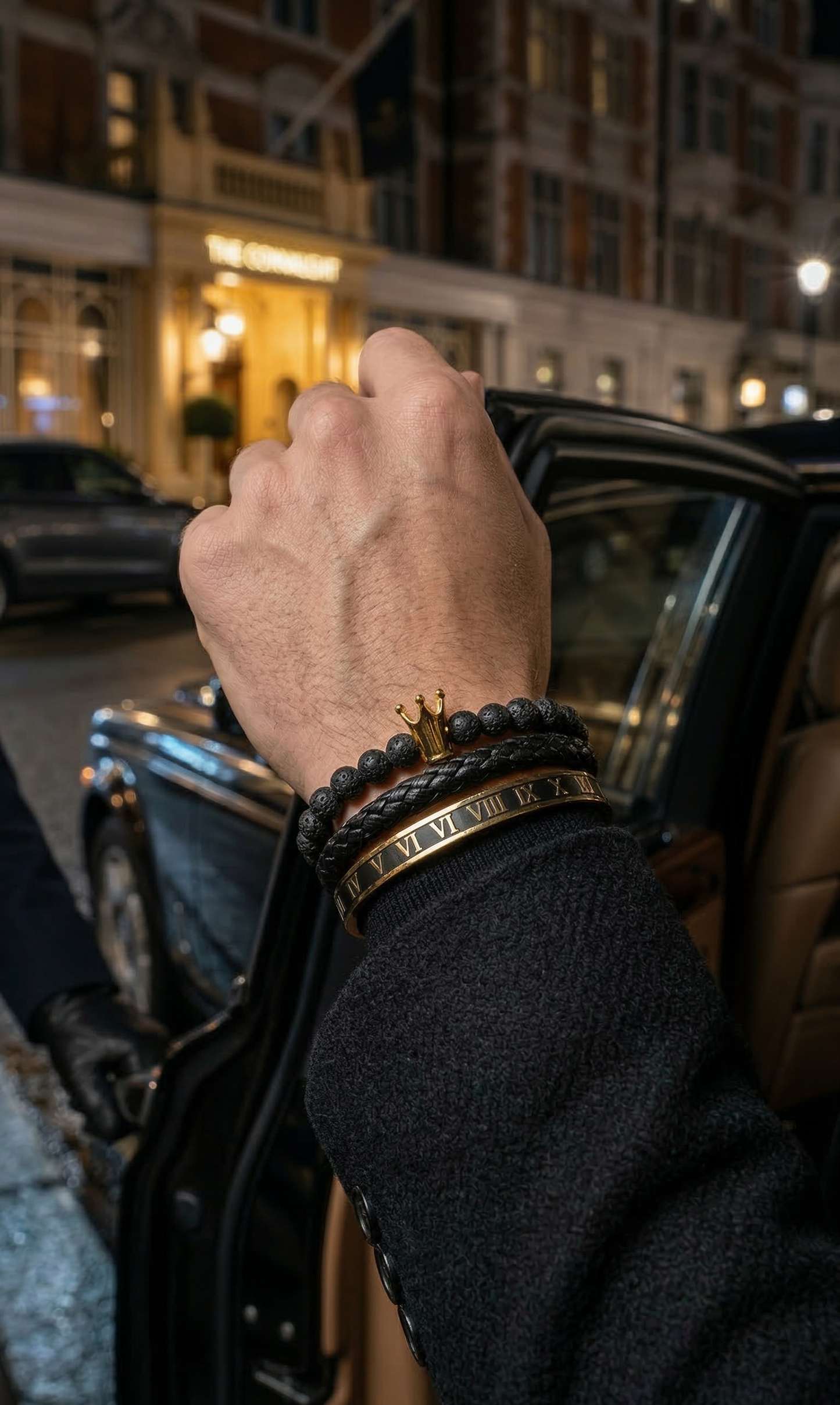 ROYAL JEWEL BRACELET SET- BLACK GOLD