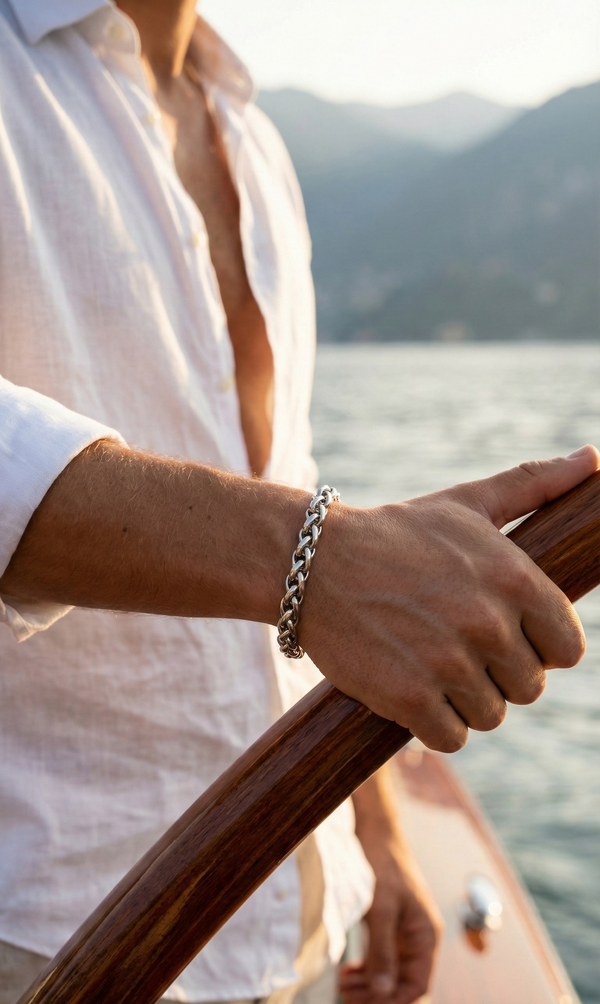 REGENT BRACELET SILVER — Material