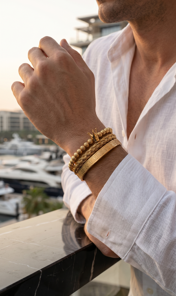 ROYAL JEWEL BRACELET SET GOLD — Material