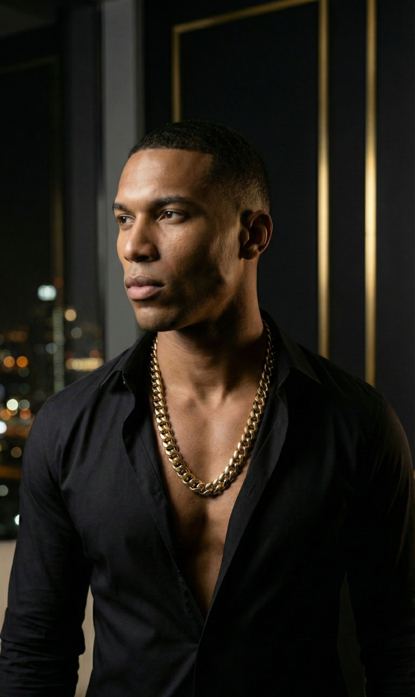 LUXOR CHAIN GOLD — Wearing it
