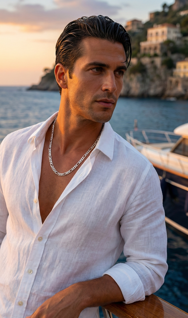 FIGARO CHAIN SILVER — Wearing it