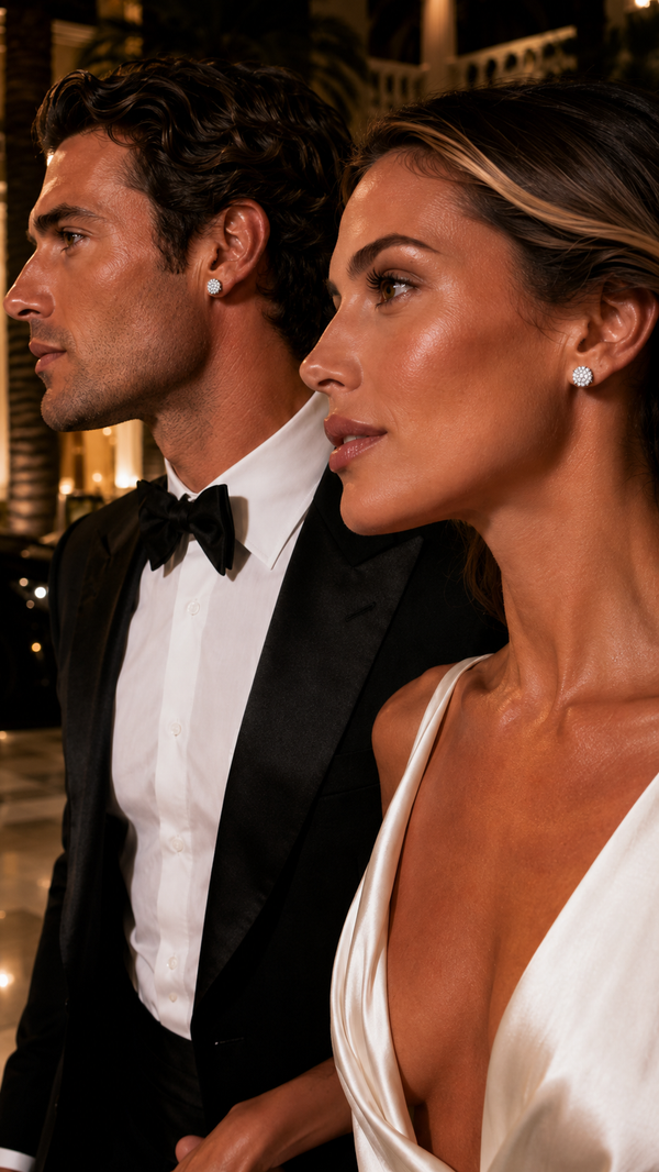 BELEZZA EARRINGS SILVER — The stones