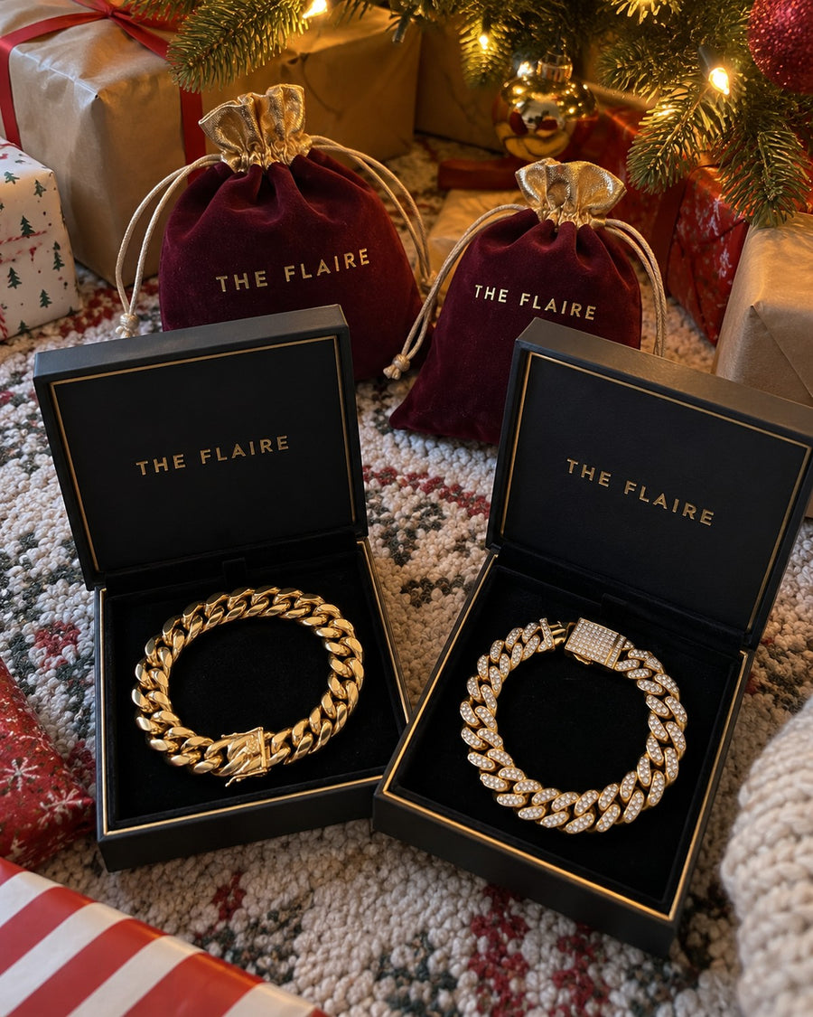 CUBAN BRACELET STACK GIFT BOX GOLD