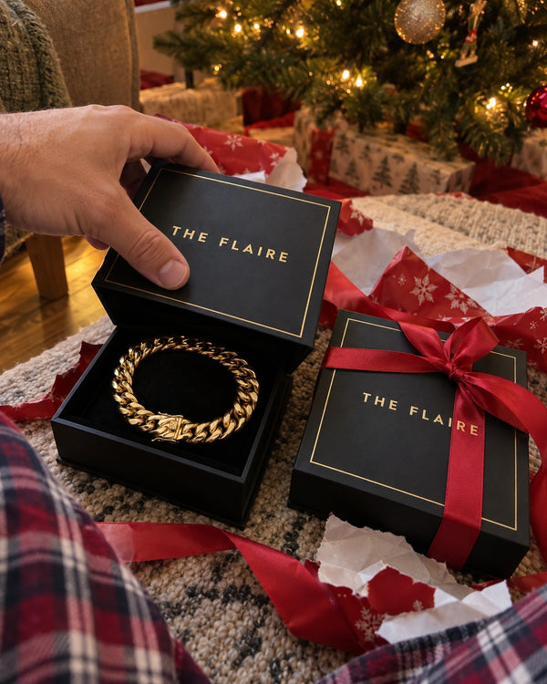 CUBAN BRACELET STACK GIFT BOX GOLD — Material