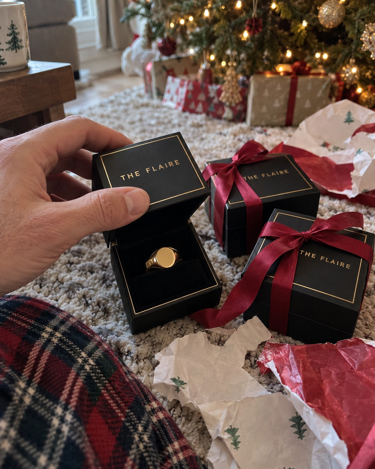 Signet Trio Gift Box Gold gift, The Flaire Gift Edit, image 2
