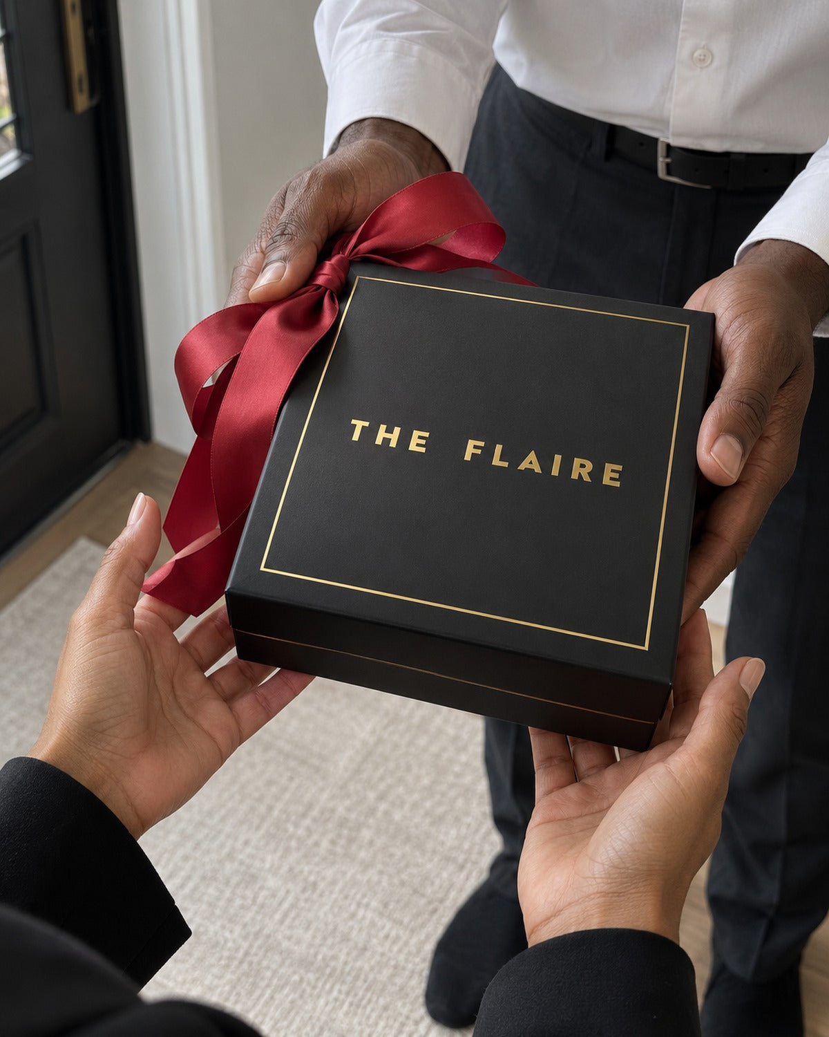 Empyrean Tennis Gift Box Silver: he gives it to her