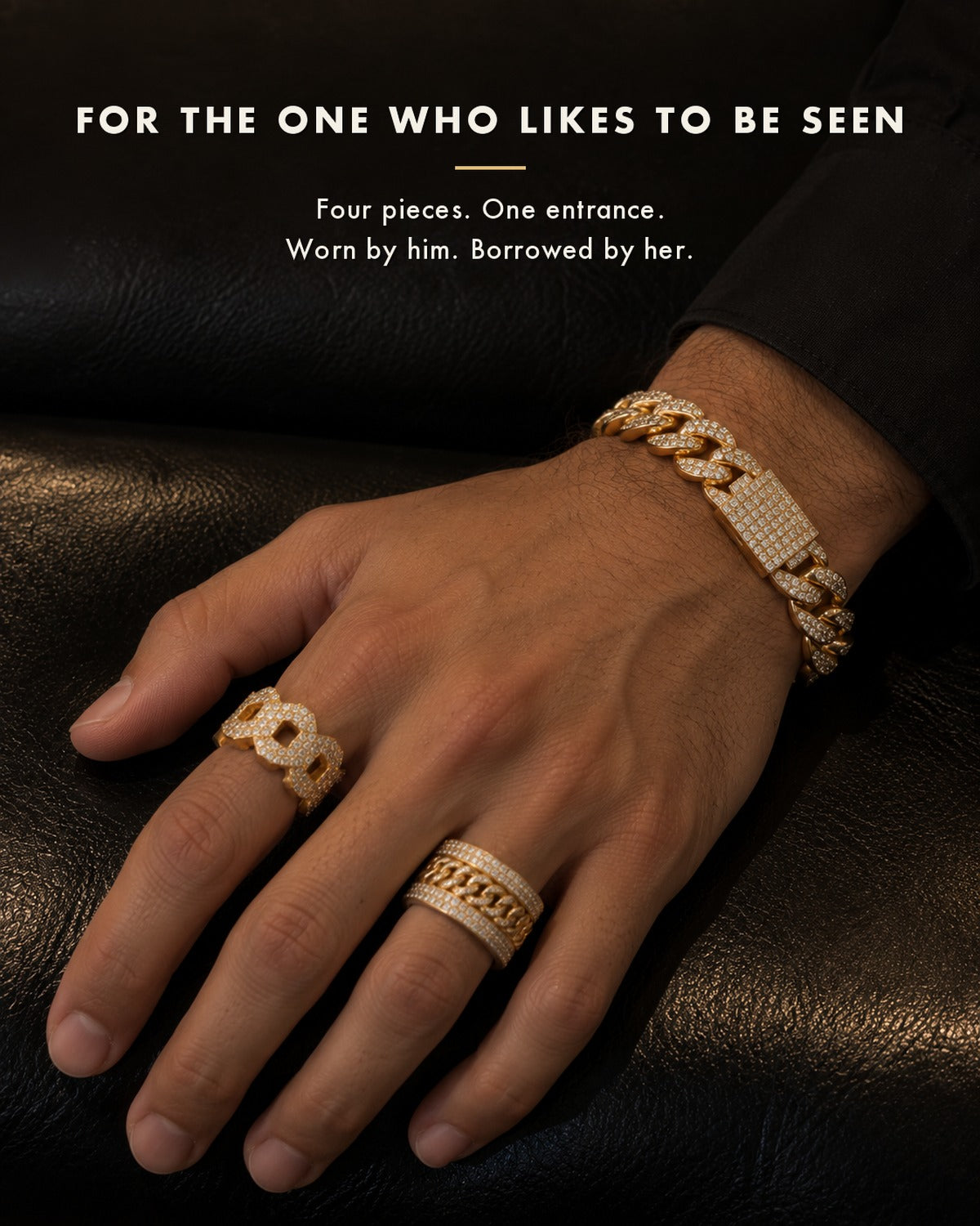 Lorenzo Four-Piece Gift Box Gold: his hand