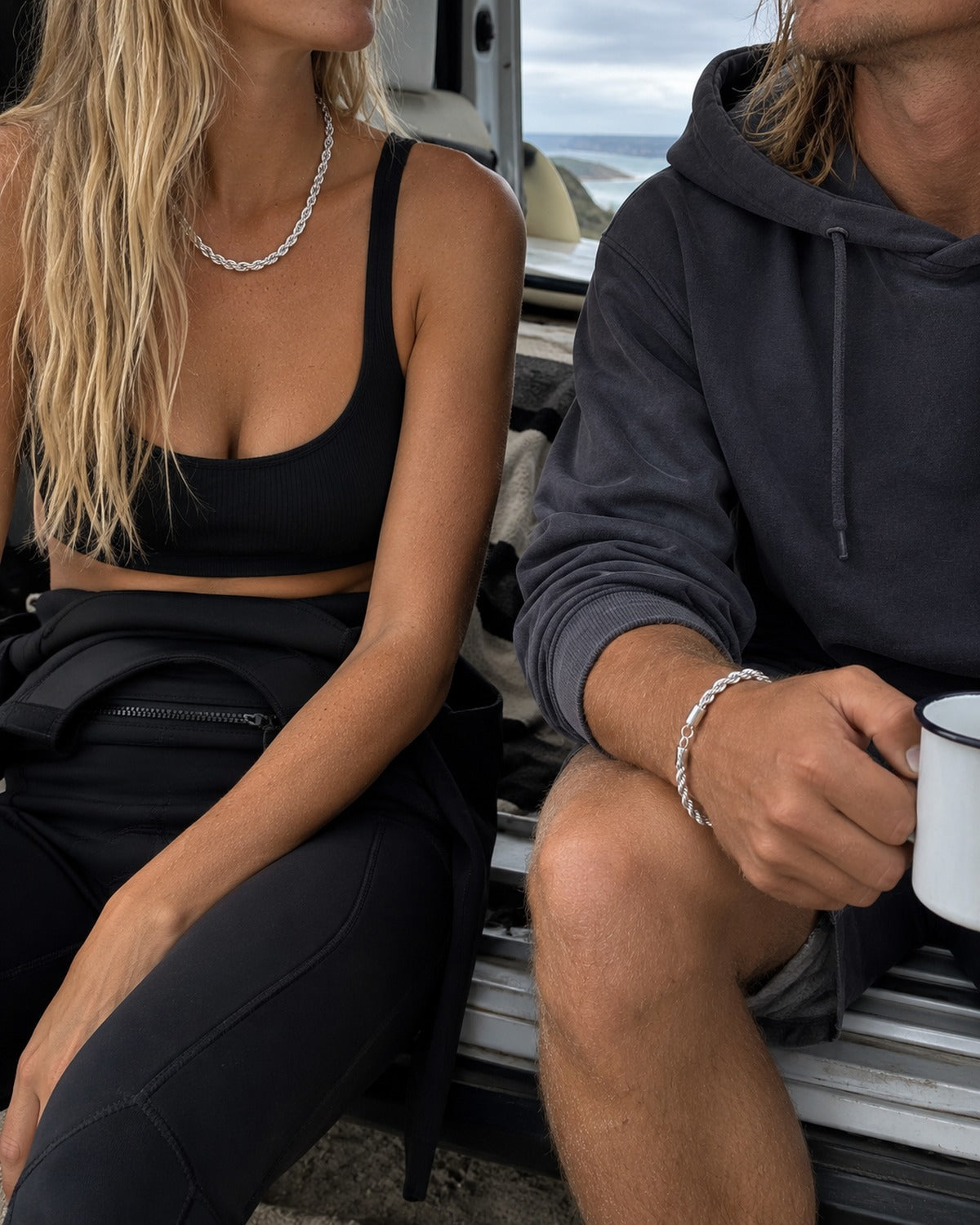 Luna Rope Gift Box Silver: morning surf check