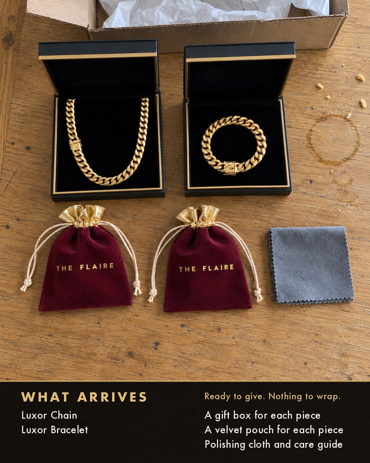 Luxor Gift Box Gold: what arrives