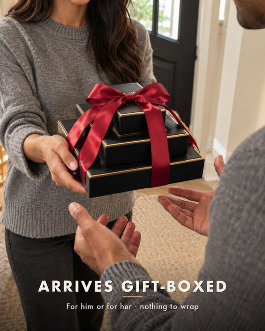 Lorenzo Trio Gift Box Gold: the hand-over