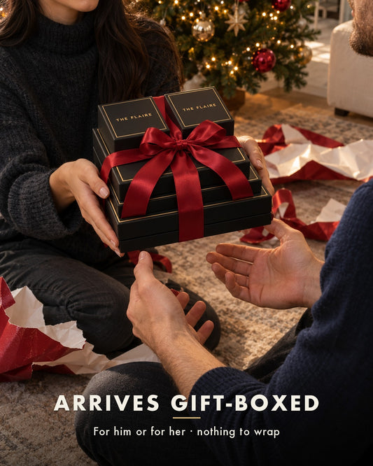 Ember Four-Piece Gift Box Gold: the hand-over