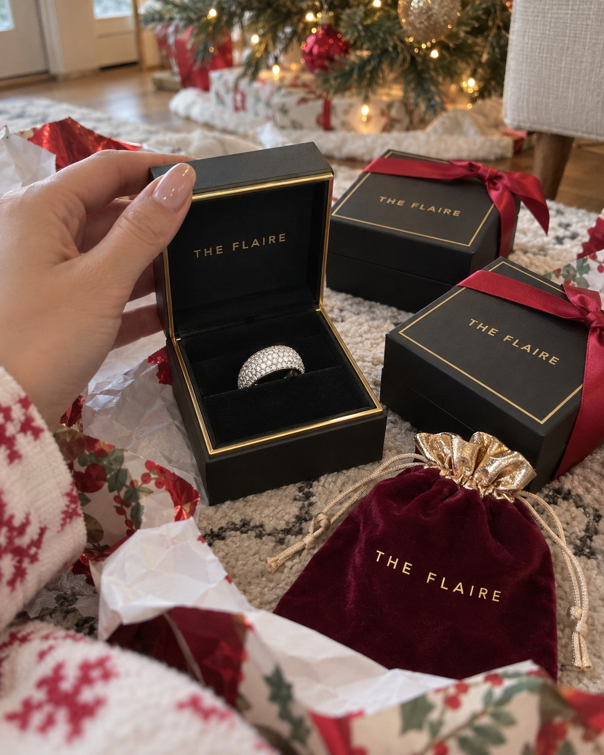 The Ring Stack being unboxed on Christmas morning