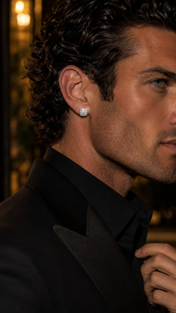 LUXORIA EARRINGS SILVER — Material