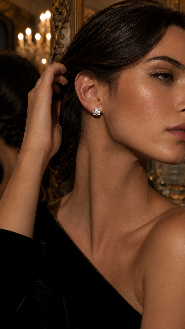 LUXORIA EARRINGS SILVER — The stones