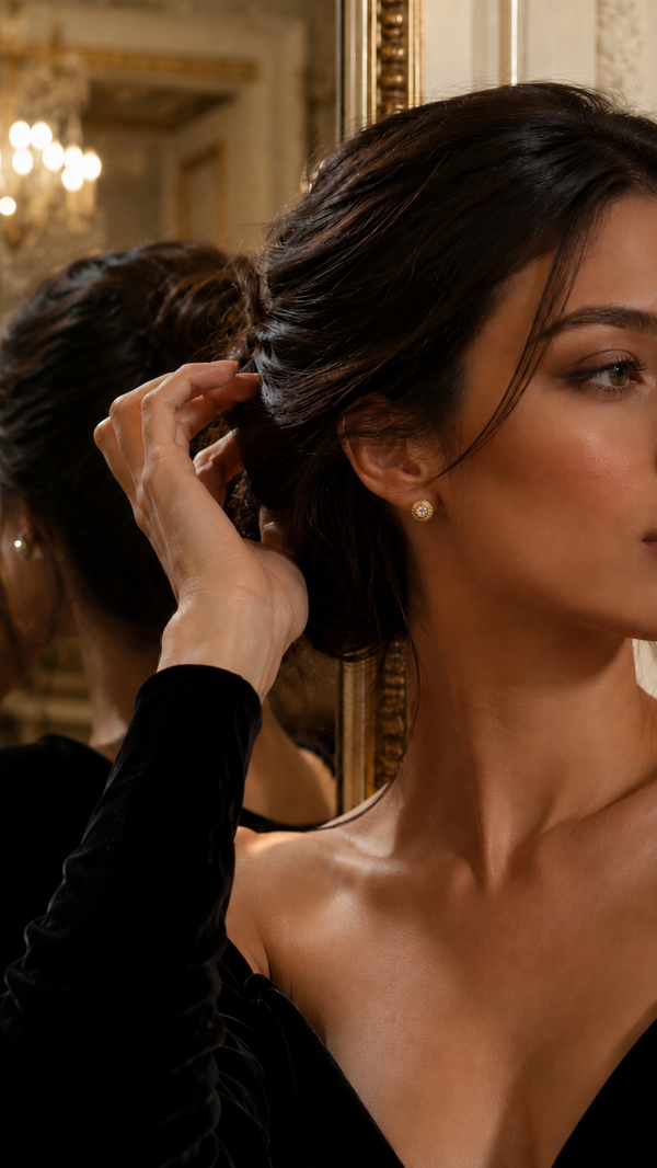 MARQUISE EARRINGS GOLD — Material