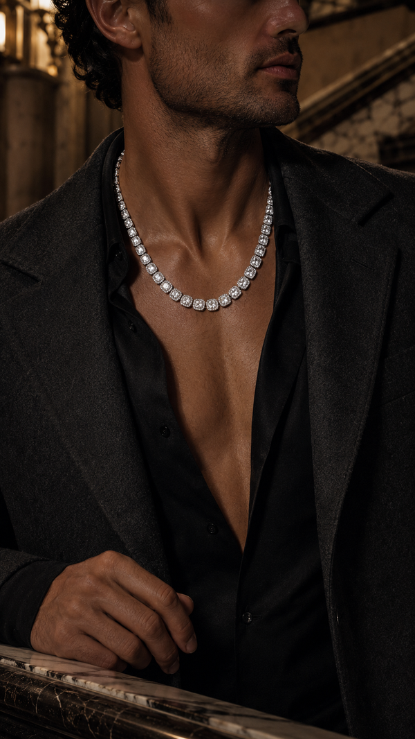 RAVINE NECKLACE SILVER — Sizing