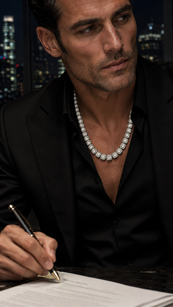 RAVINE NECKLACE SILVER — The stones
