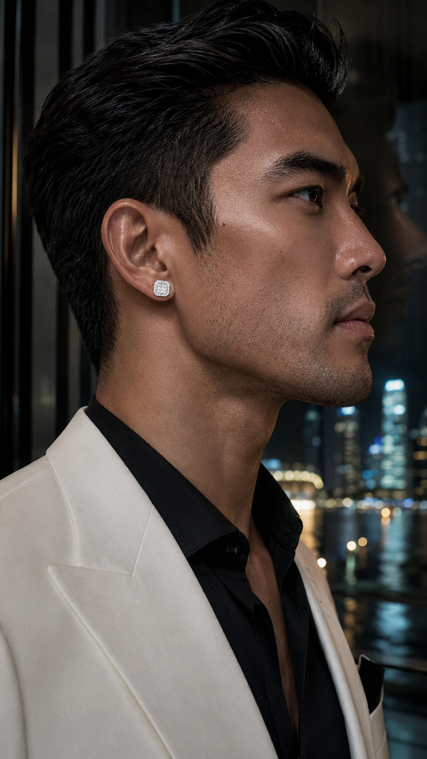 REGALE EARRINGS SILVER — Wearing it