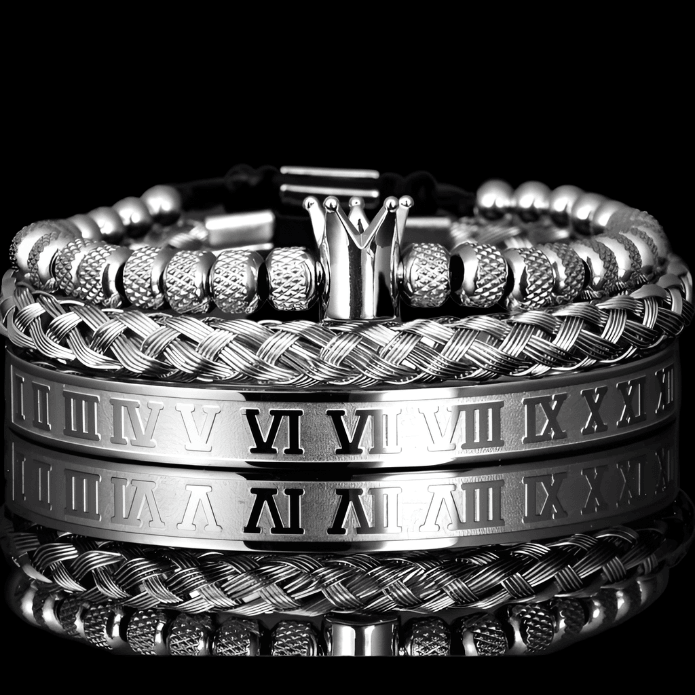ROYAL JEWEL BRACELET SET SILVER