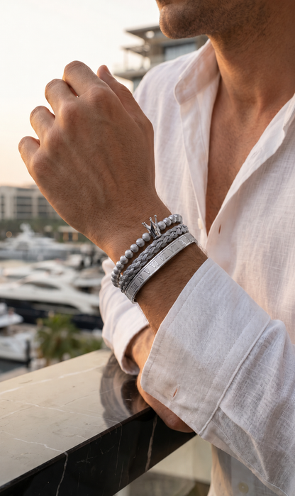 ROYAL JEWEL BRACELET SET SILVER