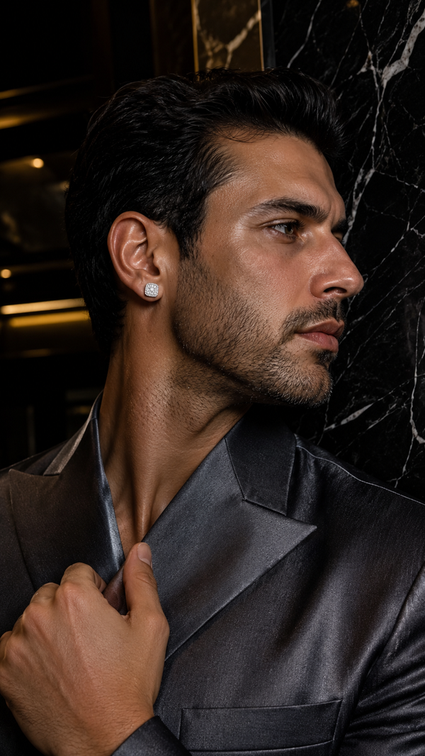 SERAPH EARRINGS SILVER — The stones