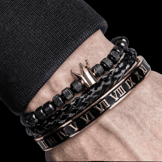 ROYAL JEWEL BRACELET SET- BLACK GOLD Bracelet - The Flaire